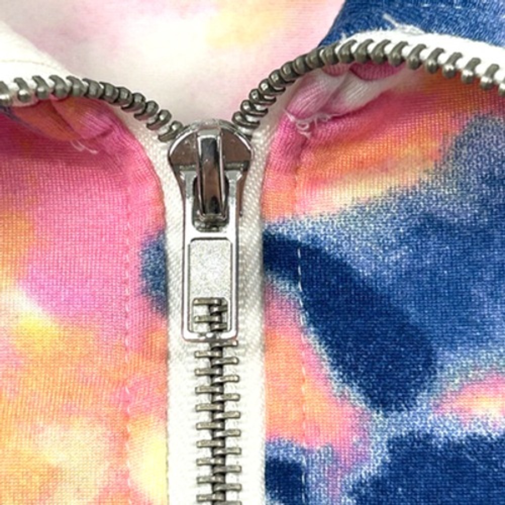 Bobbie Brooks Sweatshirt Womens Small‎ Multicolor Tie Dye Quarter Zip Pullover - Picture 6 of 9